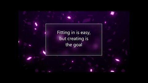 Fitting in is Easy, but Creating is the Goal