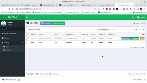 Criando Crud com Laravel e Crudbooster vem pra #live