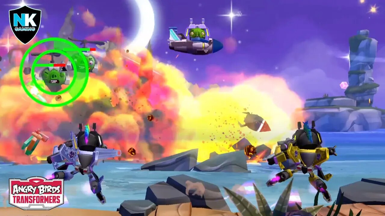 Angry Birds Transformers 2.0 - Ionstorm & Novastorm On The Beach