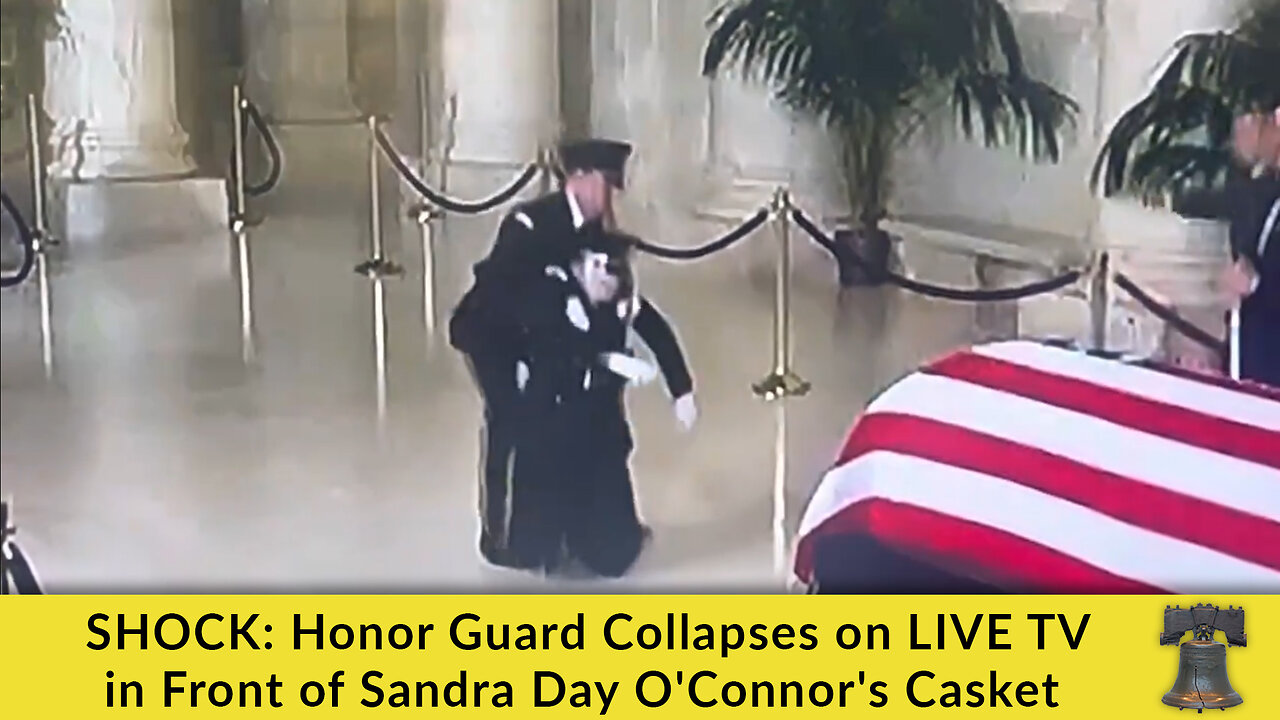 SHOCK: Honor Guard Collapses on LIVE TV in Front of Sandra Day O'Connor's Casket