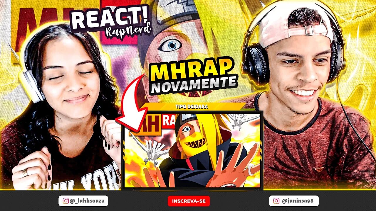 Tipo Deidara (Naruto) | Style Trap | Prod. Sidney Scaccio | MHRAP | [React em Casal RapGeek] 🔥