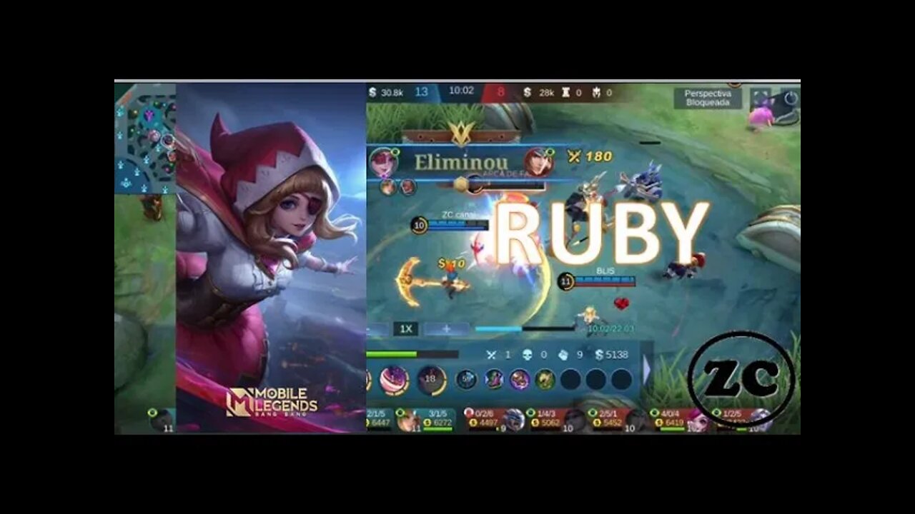 ML - Gameplay Ruby - Jogando na Rotação - ZC