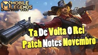 EXPLICANDO O PATCH NOTES ATUALIZADO NOVEMBRO 2020 | Mobile Legends