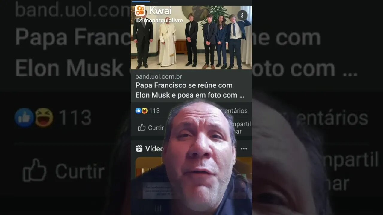 Papa Francisco se reúne Elon Musk e os filhos do bilionário