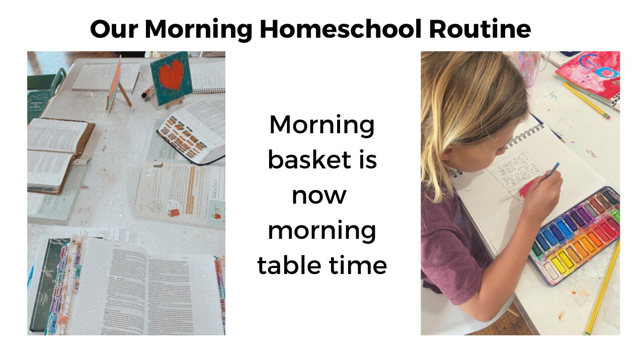 What we do for our morning routine for homeschool | Morning table time