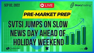 9/2/22 PreMarket Prep: $VTSI Jumps on Slow News Day Ahead of Holiday Weekend