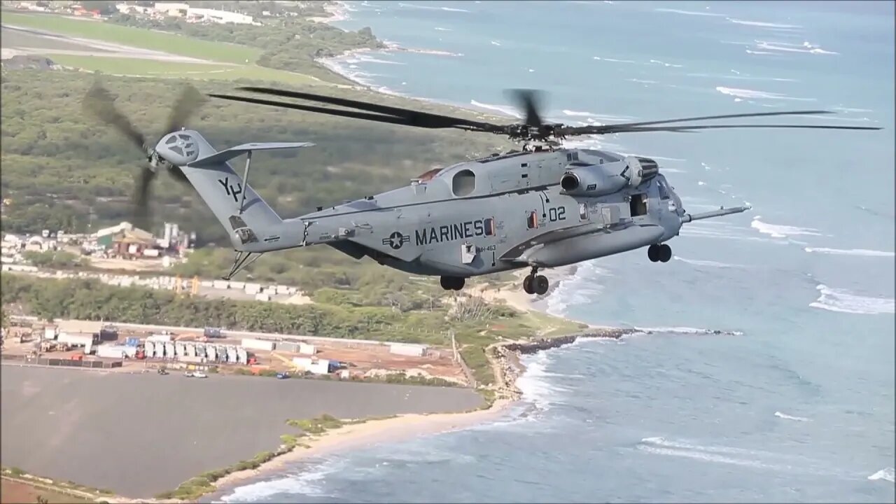 Marine CH-53E Super Stallion Helicopters Conduct Moto Flight