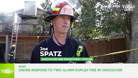 Crews respond to two-alarm duplex fire in Vancouver