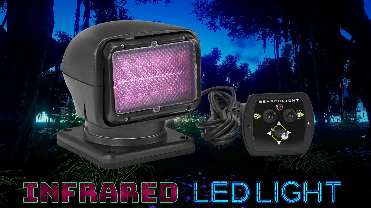 Infrared Remote Control LED Spotlight - Permanent Mount, Weatherproof - Black