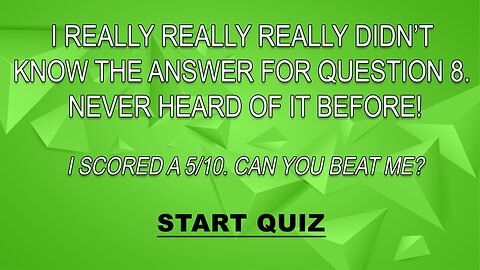 Challenging Knowledge Quiz