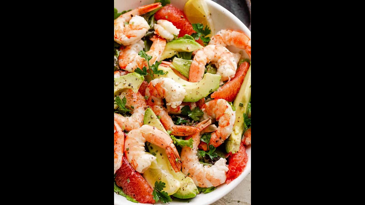 Weigh loss tasty Salad - Low carb Shrimp Avocado Salad