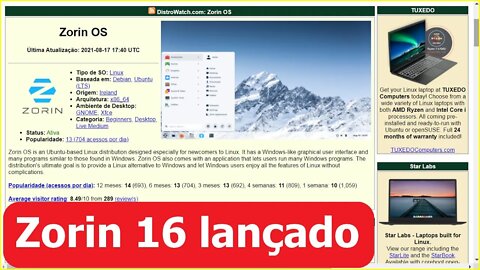 Zorin OS 16 acabou de ser lançado. Distro Linux baseada no Ubuntu, leve, bonita e fácil de usar.