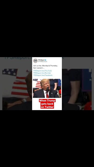 When Donald Trump gets back on Twitter. #shorts #trump #twitter