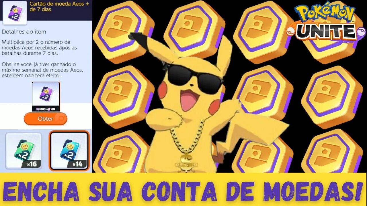 COMO GANHAR MAIS MOEDAS AEOS POKÉMON UNITE