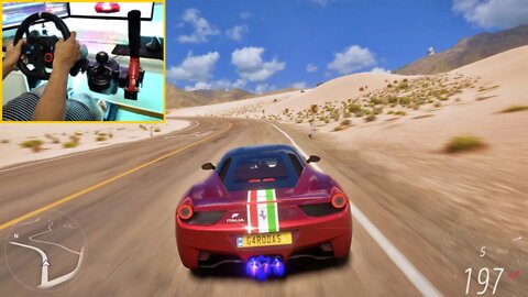 THE FERRARI 458 ITALIA MONSTER - FORZA HORIZON 5 - Steering Wheel + Shifter G29