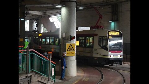 Light Rail Phase 1 1003-1049 @ 614 to Yuen Long 輕鐵1003-1049行走614線往元朗行車片段