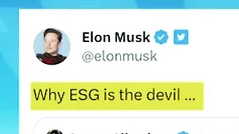 SOMETHING SATANIC IS HAPPENING - ELON GOES AFTER ESG - JASON A