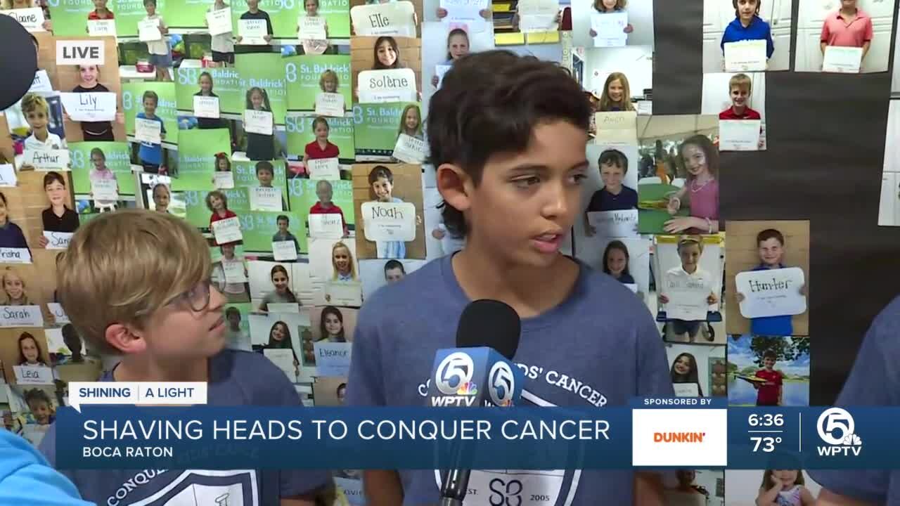 Kids shave heads to conquer cancer in Boca