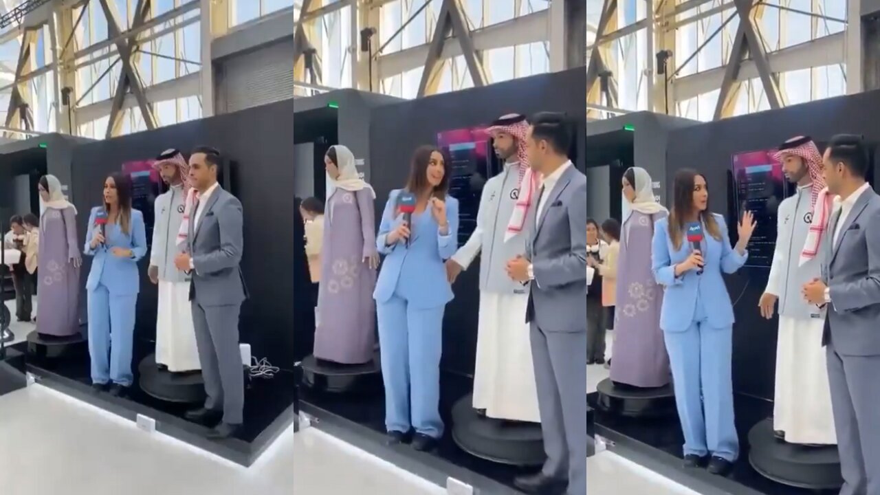 Saudi Arabia's First Male Robot Touches Female Reporter Inappropriately