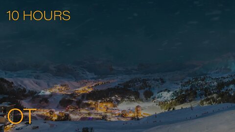 Blizzard at La Plagne | Howling Wind and Blowing Snow for Relaxation | Sleeping | Studying| 10 HOURS