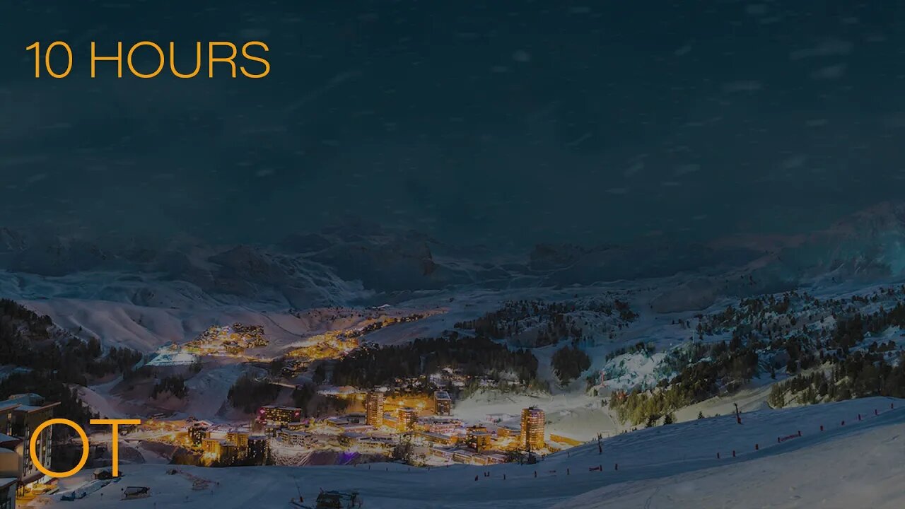 Blizzard at La Plagne | Howling Wind and Blowing Snow for Relaxation | Sleeping | Studying| 10 HOURS