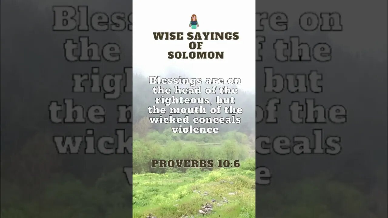 Wise Sayings of Solomon | Proverbs 10:6