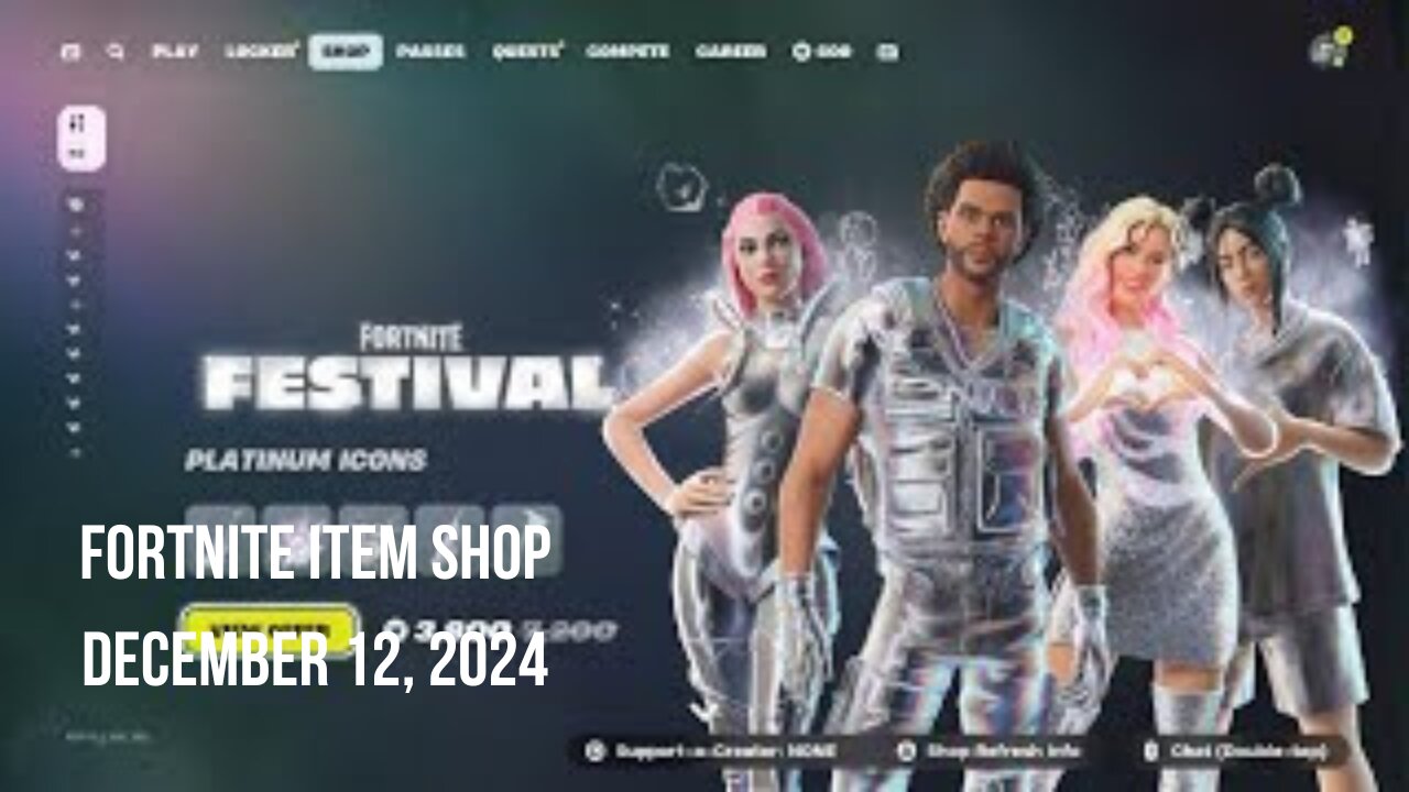 Fortnite Item Shop|December 12, 2024(*New* Fortnite Festival Platinum Icons Bundle & Jam Tracks)