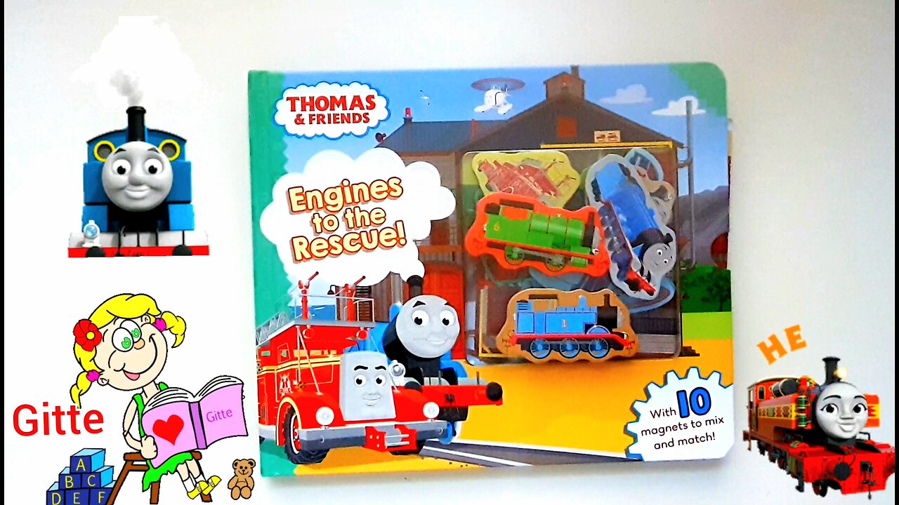 Thomas and Friends Engines to the Rescue Magnet Book | Read Aloud (witheffects) #storytimewithgitte