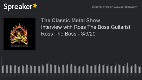 CMS HIGHLIGHT - Interview with Ross The Boss Guitarist Ross The Boss - 3/9/20