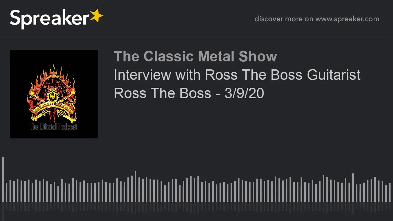 CMS HIGHLIGHT - Interview with Ross The Boss Guitarist Ross The Boss - 3/9/20