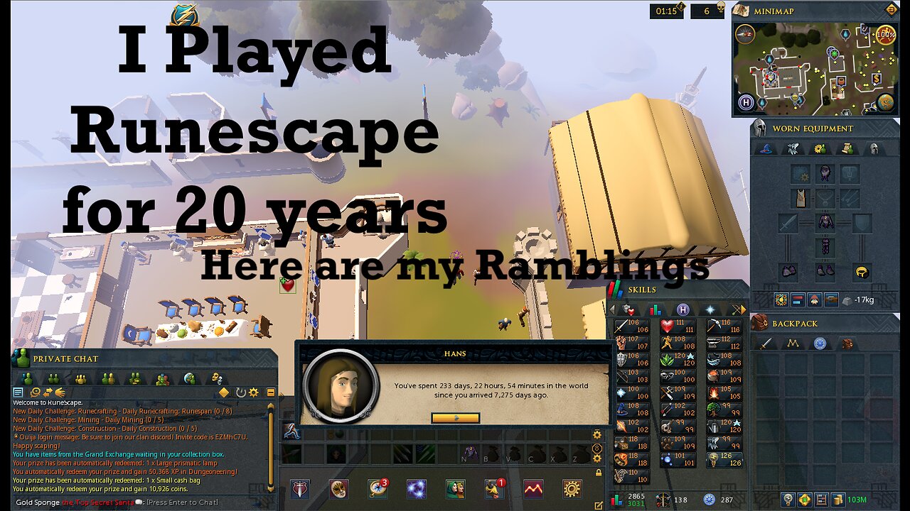 I've played Runescape for 20 years... Here are my ramblings...