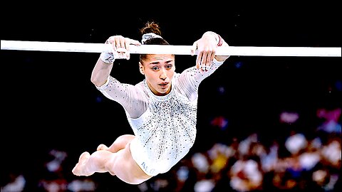 Kaylia Nemour bars, wins gold