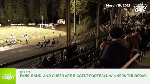 Fans, band, and cheer are biggest football winners Thursday