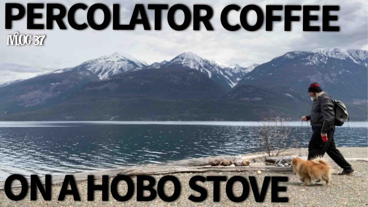 PERCOLATOR COFFEE ON A HOBO STOVE WITH A DOG ON A MOTORCYCLE BY A LAKE IN THE MOUNTAINS - VLOG 37