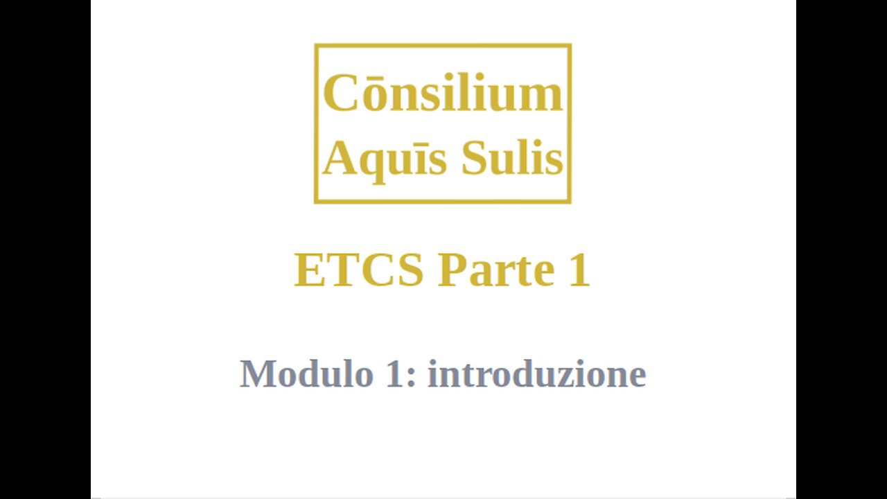 ETCS Parte 1 Modulo 1 (Italiano)