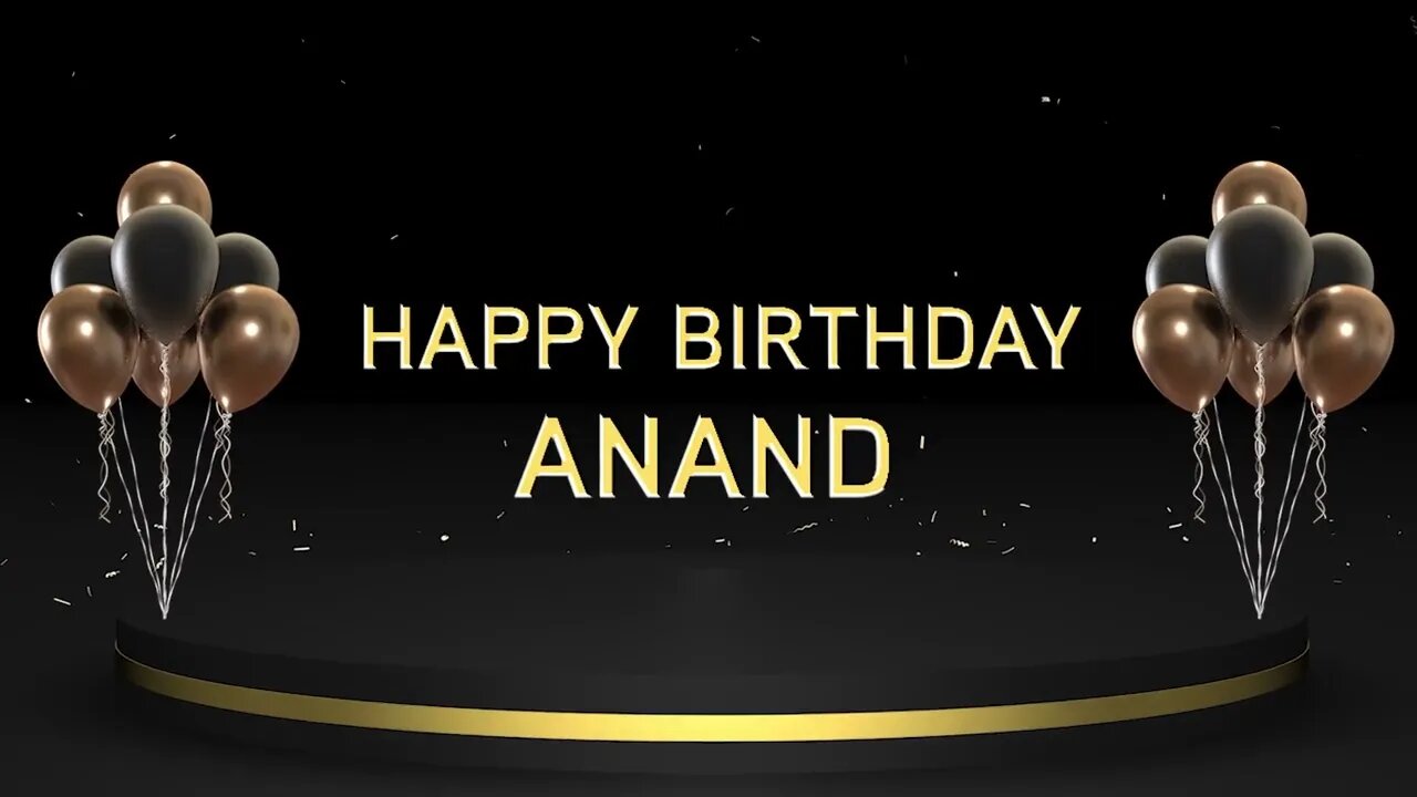 Wish you a very Happy Birthday Anand