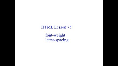 HTML Lesson 75