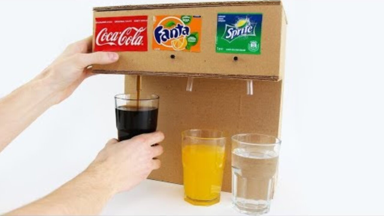 How to Make Coca Cola Soda Fountain Machine with 3 Different Drinks at Home