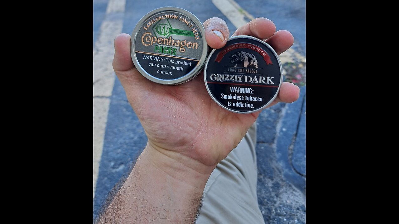 Copenhagen Packs Wintergreen and Grizzly Dark-Fired Tobacco