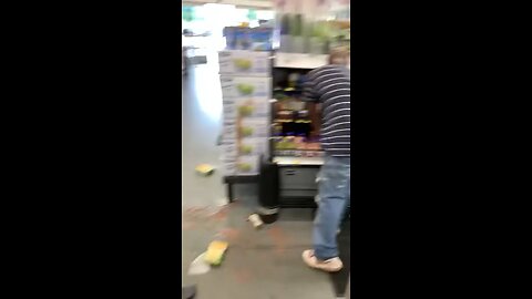 Man’s walks through Walmart, destroying the store