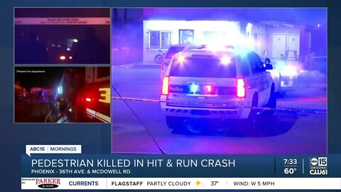 Pedestrian killed in hit-and-run crash near 35th Avenue and McDowell Road