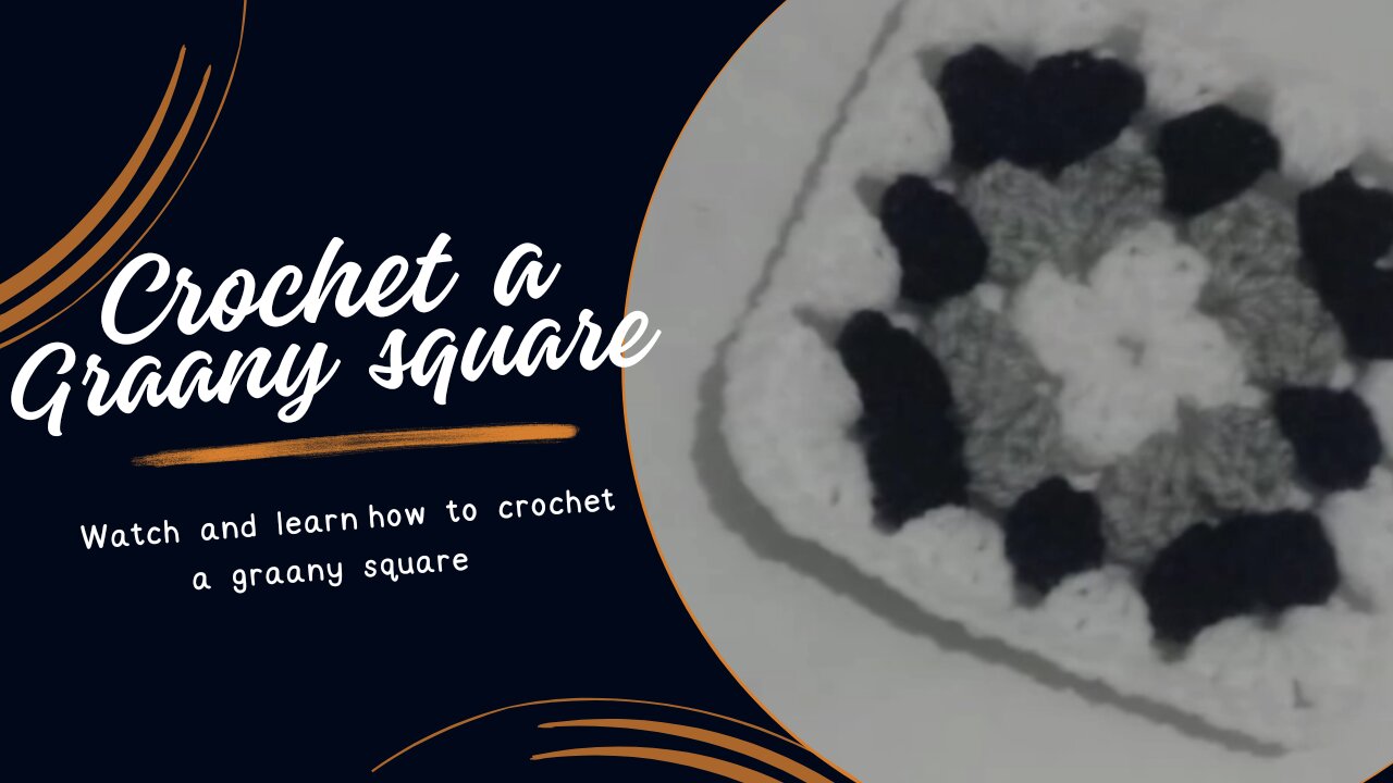 Crochet a granny square tutorial