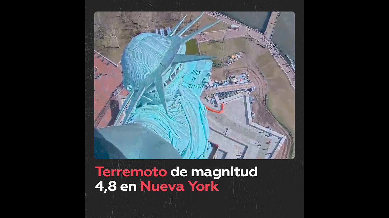 Terremoto de Nueva York desde la Estatua de la Libertad