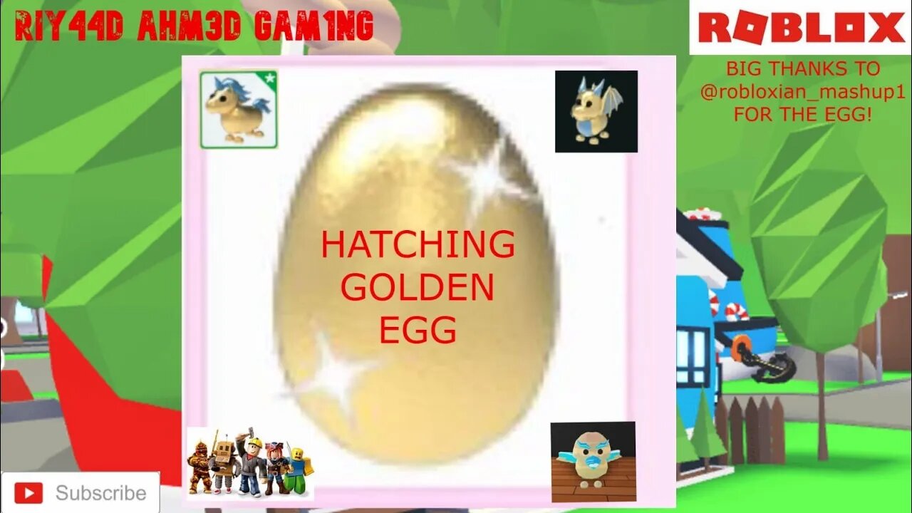 Hatching my Golden Egg. Roblox Adopt Me.