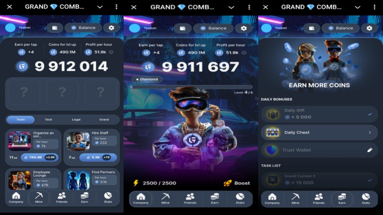 Grand Combat | Completing TRUST WALLET Tasks To Get More vGRAND Coins