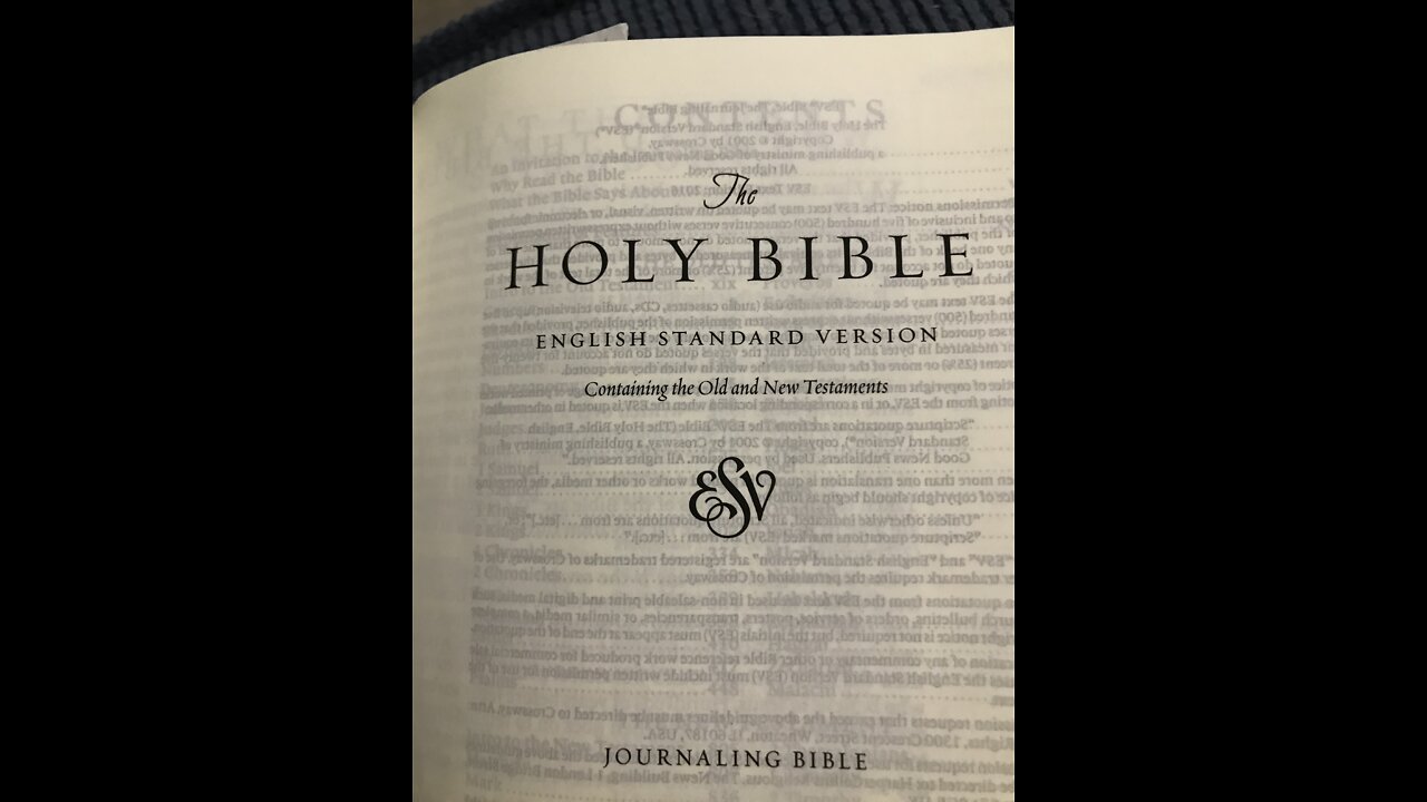 The ESV Bible reading: Genesis 3:1-24 And Mathew 3:1-17