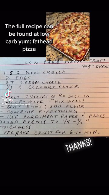 Low carb 🍕 recipe 🤤