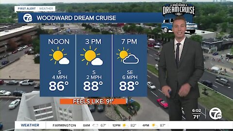 Dream Cruise forecast: hot, hot hot
