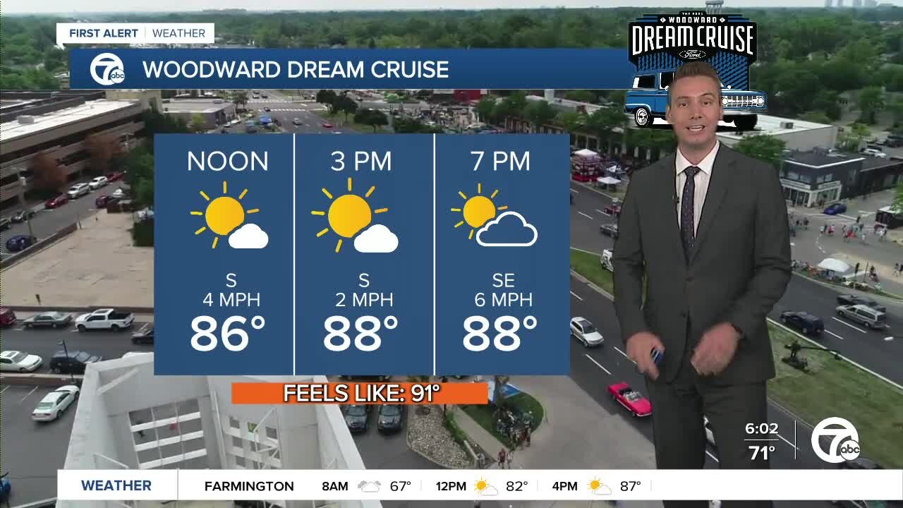 Dream Cruise forecast: hot, hot hot