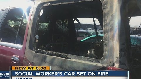 Social worker's car set on fire